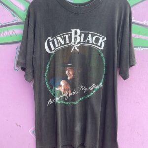 1990 CLINT BLACK PUT YOURSELF IN MY SHOES TOUR SINGLE STITCH T-SHIRT in BLACK