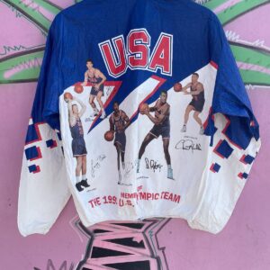 1992 OLYMPIC BASKETBALL DREAM TEAM TYVEK PAPER JACKET in BLUE, WHITE