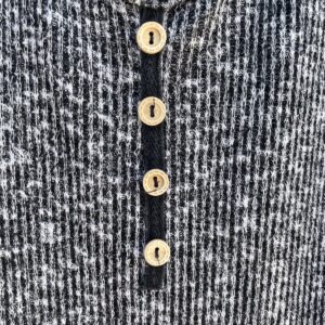 Q USA LOVE! HEATHERED KNIT SLEEVELESS BODYCON DRESS in BLACK, WHITE