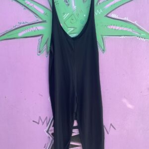 SO CUTE!!! 1980S-90S MADE IN USA LIGHTWEIGHT SLOUCHY JUMPSUIT in BLACK