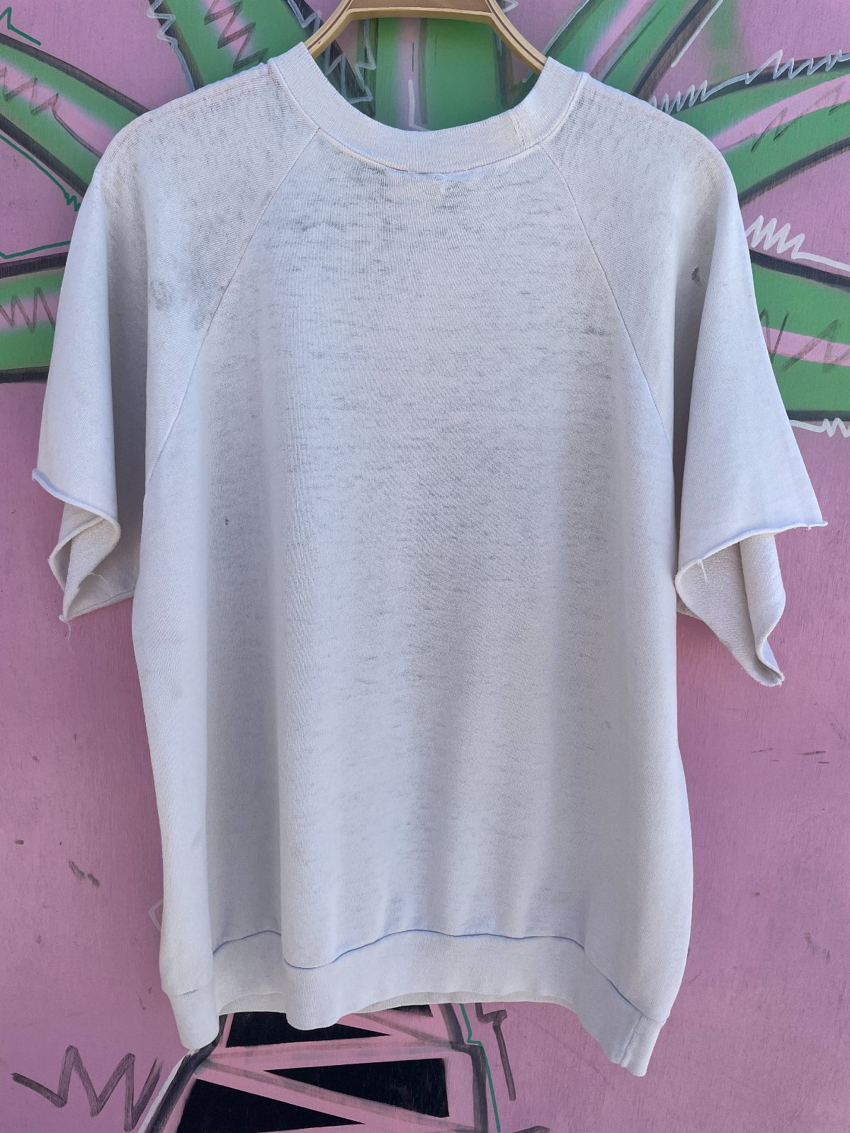 AMERICAS FINEST *AS-IS* MERCEDES BENZ CUT SLEEVE SWEATSHIRT in WHITE