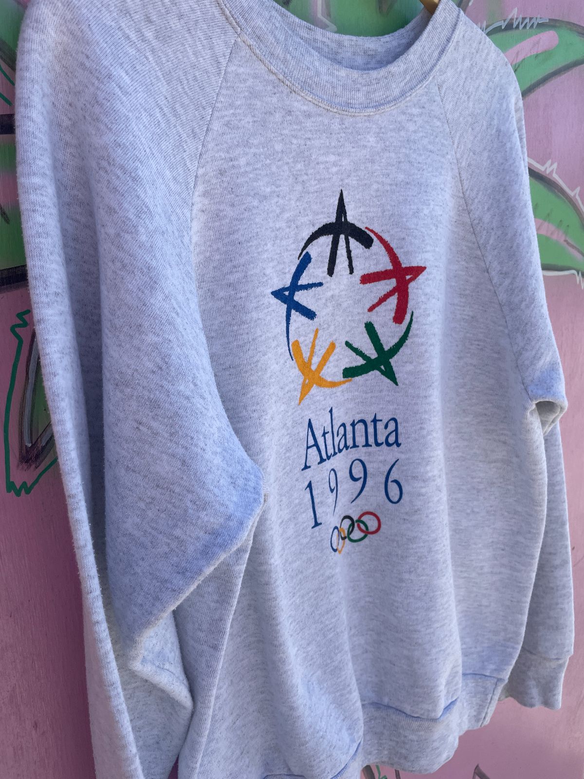 ONEITA *AS-IS* ATLANTA 1996 OLYMPICS SWEATSHIRT in GREY