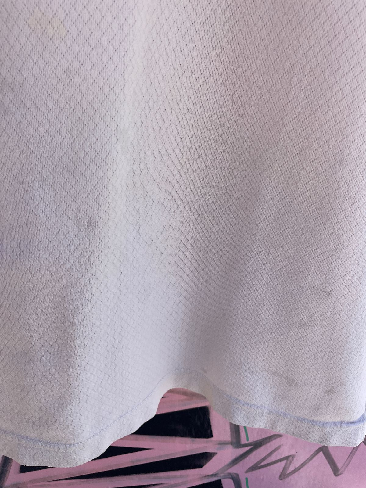 FELCO *AS-IS* RETRO 1960S TAP A KEG STRIPED SLEEVE HEM in WHITE, BLUE