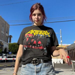 1987 ANTHRAX IM THE MAN TOUR T-SHIRT in BLACK