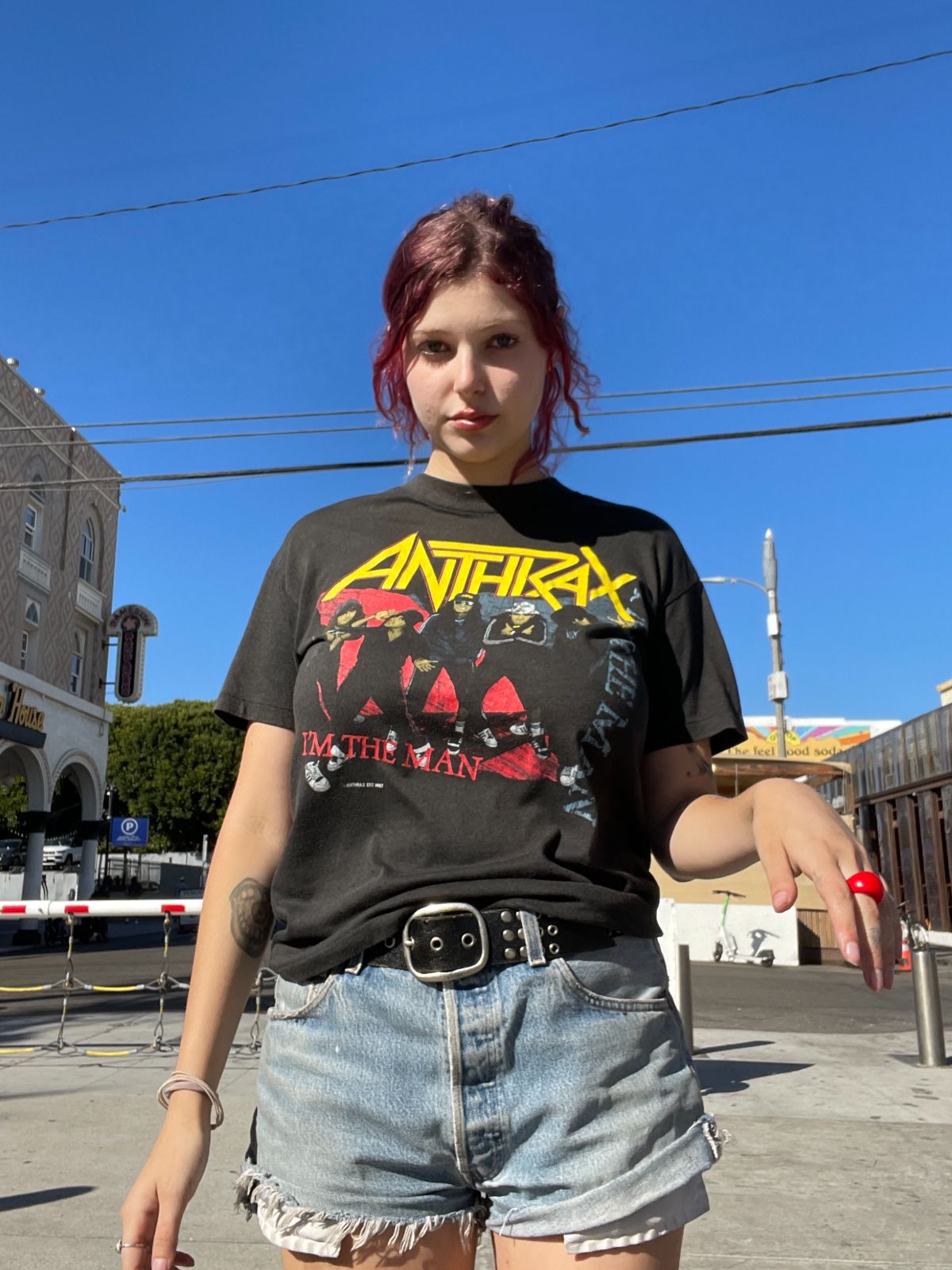 1987 ANTHRAX IM THE MAN TOUR T-SHIRT in BLACK
