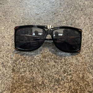 cazal BOOTLEG OVERSIZED BLACK SUNGLASSES PLASTIC FRAMES in BLACK
