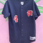 COUGARS #4 MESH BUTTON UP PRACTICE BASEBALL JERSEY