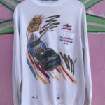 AS-IS THRASHED NASCAR WINSTON CUP LONG SLEEVE POCKET T-SHIRT