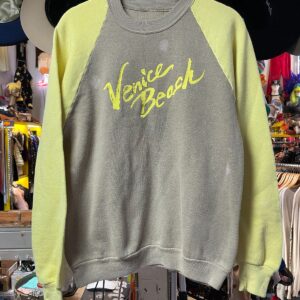 *AS-IS* VENICE BEACH RAGLAN SWEATSHIRT in TAUPE, YELLOW
