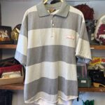 1990S GREY STRIPED QUIKSILVER HENLEY