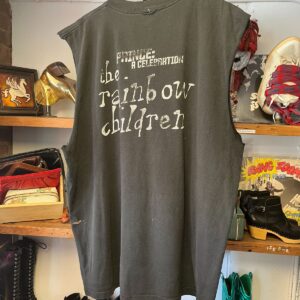*AS-IS* 2001 PRINCE & THE RAINBOW CHILDREN CUT SLEEVE SHIRT in BLACK