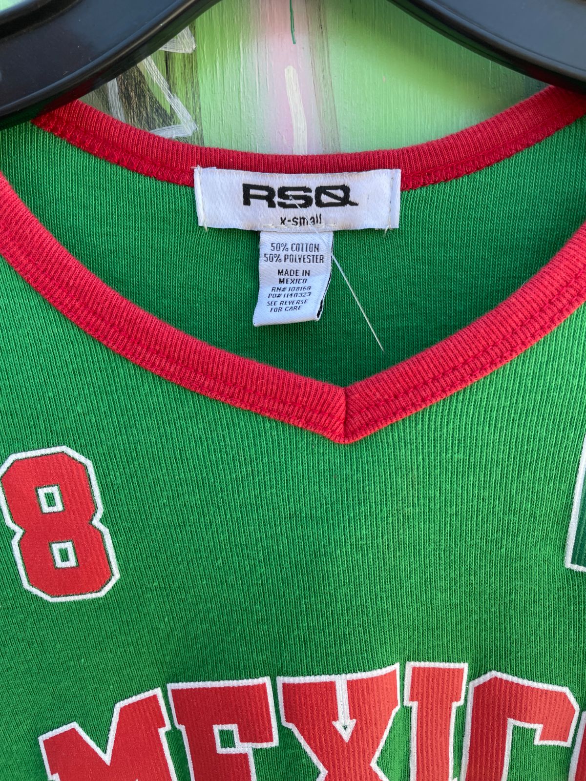 RSQ CUTE! MEXICO RINGER BABY TEE #78 in GREEN, RED