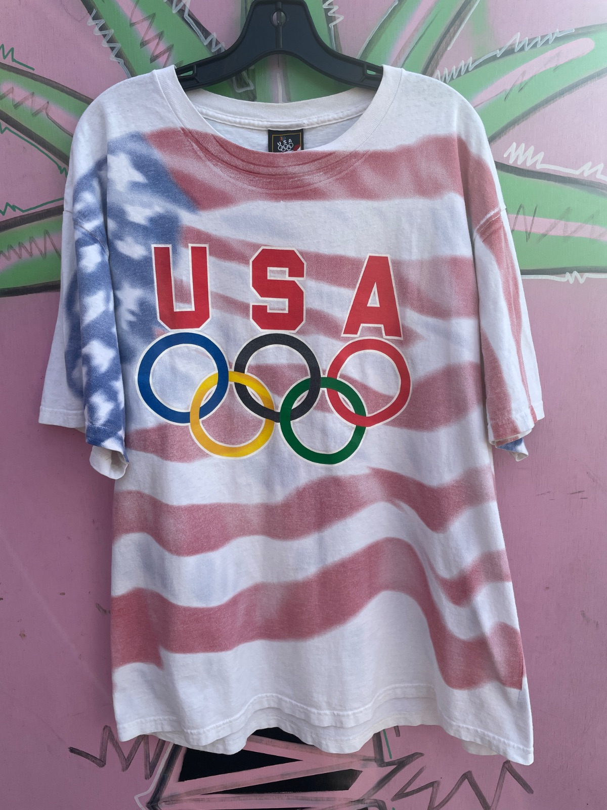 USA USA OLYMPIC AOP graphic t-shirt in WHITE, RED, BLUE