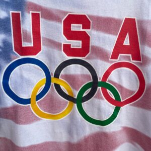 USA USA OLYMPIC AOP graphic t-shirt in WHITE, RED, BLUE
