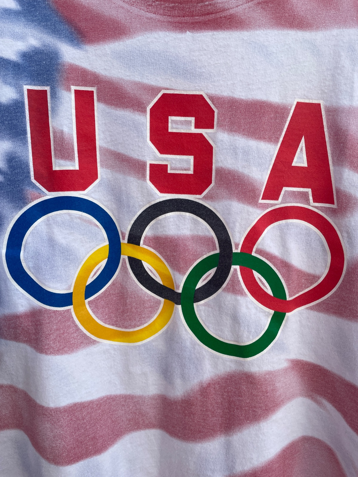 USA USA OLYMPIC AOP graphic t-shirt in WHITE, RED, BLUE