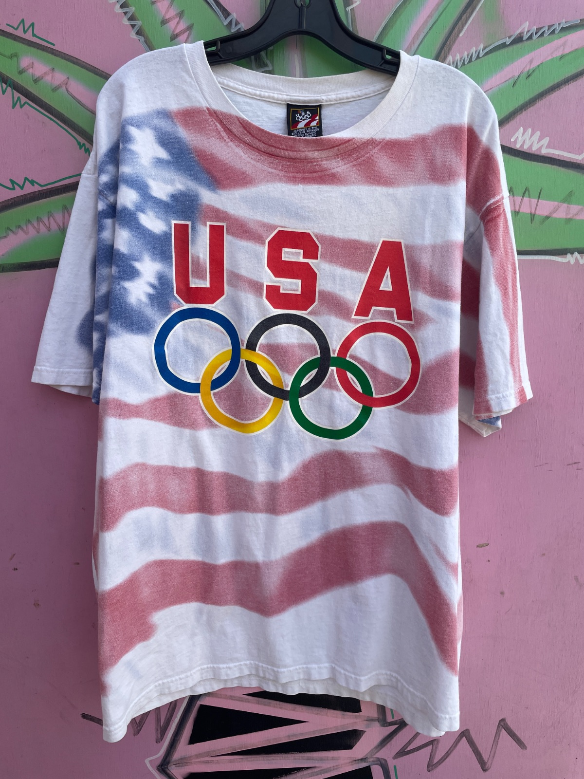 USA USA OLYMPIC AOP graphic t-shirt in WHITE, RED, BLUE