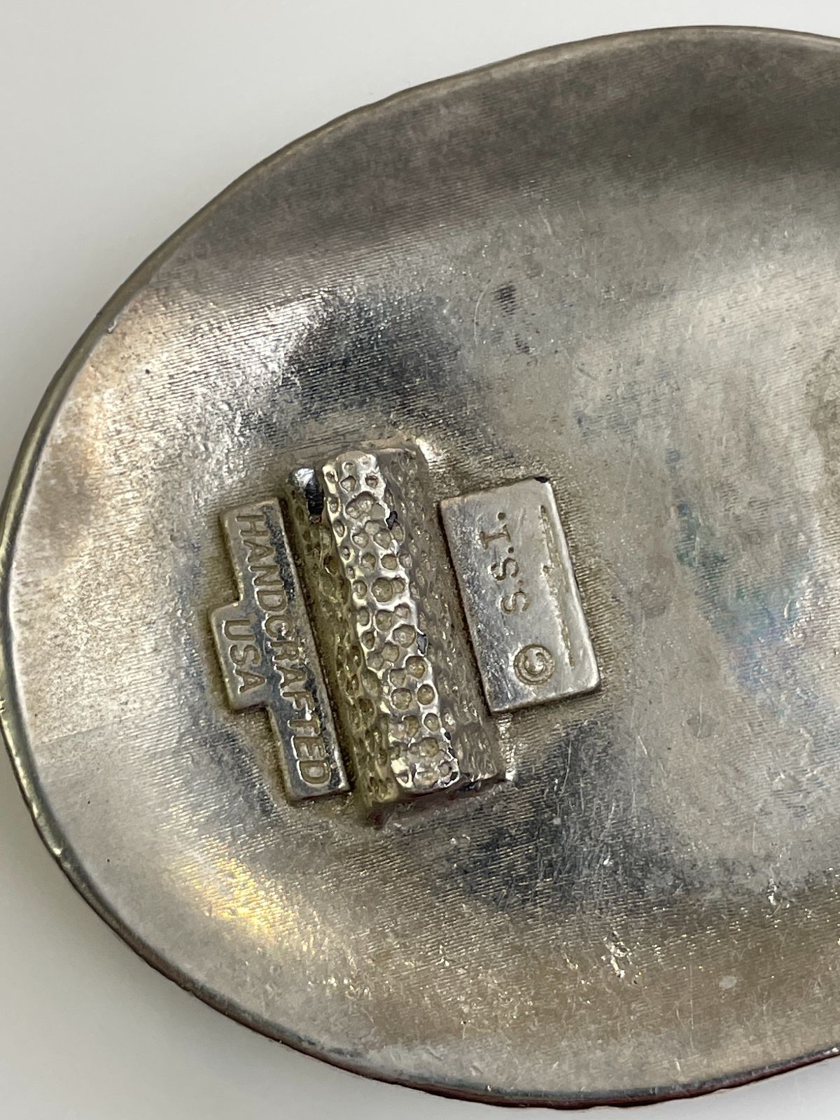 S.S.I. *AS-IS* 1990S HANDCRAFTED BUFFALO NICKEL EAGLE BELT BUCKLE, TURQUOISE CHUNKS & POLISHED CORAL STONES in SILVER, BLUE, RED