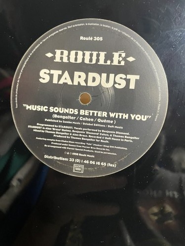 VINYL STARDUST - 12IN THE MUSIC SOUNDS BETTER WITH YOU