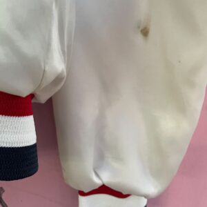 Chalk Line AS-IS MCDONALD'S SATIN BOMBER JACKET WITH LOGO in WHITE, RED, BLUE