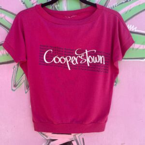 COOPERSTOWN PINK SWEATSHIRT BASEBALL HALL OF FAME in PINK