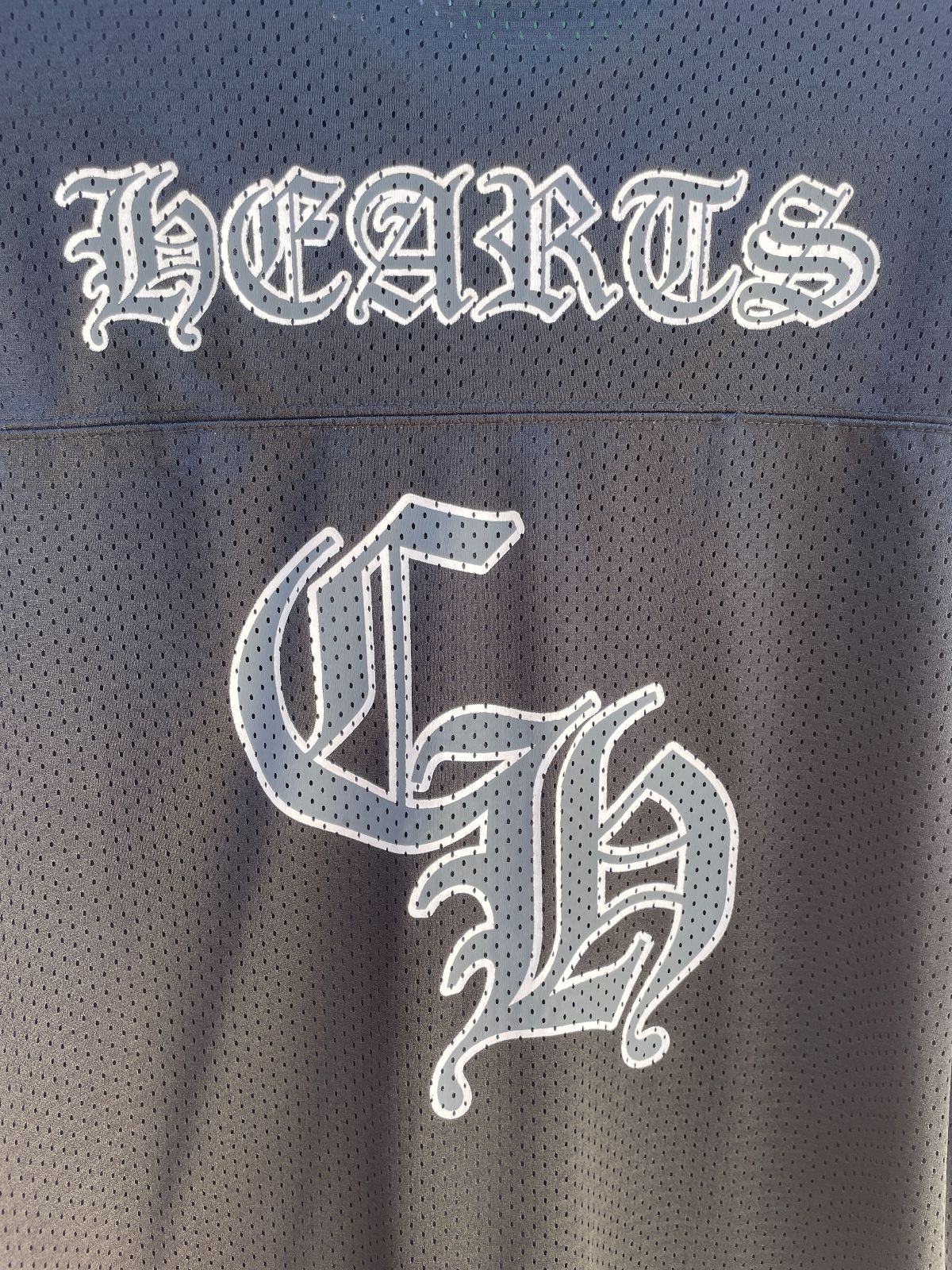 LONG SLEEVE CHROME HEARTS MESH JERSEY in BLACK