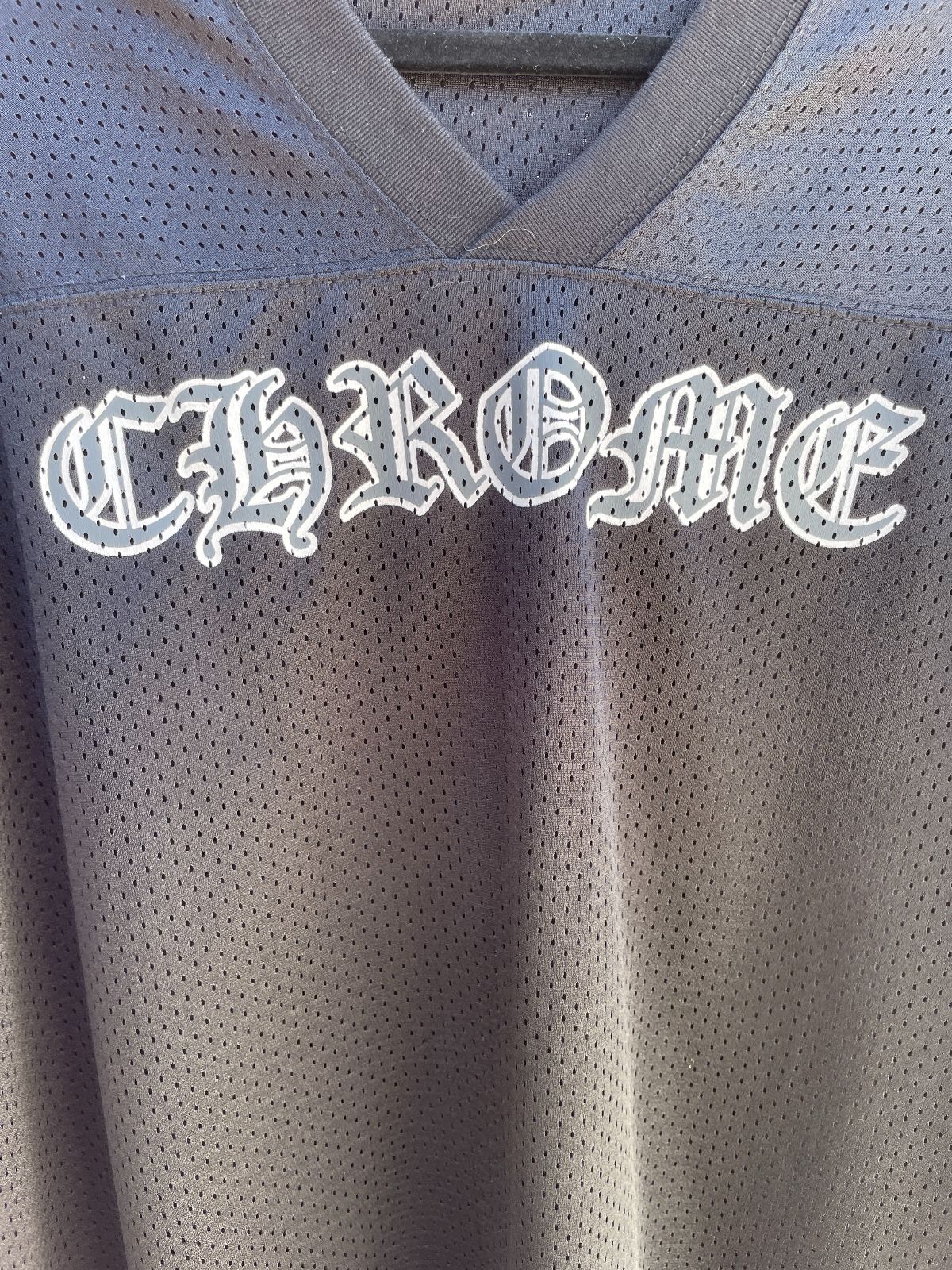 LONG SLEEVE CHROME HEARTS MESH JERSEY in BLACK