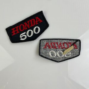1970S HONDA 500 EMBROIDERED SEW-ON PATCH *DEADSTOCK in BLACK, RED