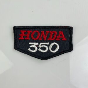 1970S HONDA 350 EMBROIDERED SEW-ON PATCH *DEADSTOCK in BLACK, RED