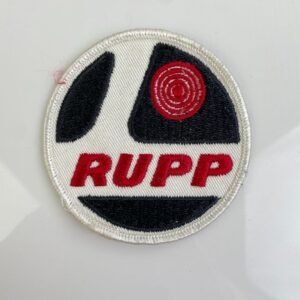 RUPP EMBROIDERED SEW-ON PATCH, MESH BACKING in BACK, WHITE, RED