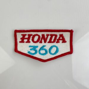 1970S HONDA 360 EMBROIDERED SEW-ON PATCH *DEADSTOCK in RED, WHITE, BLUE