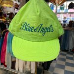 DAYGLOW BLUE ANGELS SCRIPT SCREENPRINTED SNAPBACK HAT