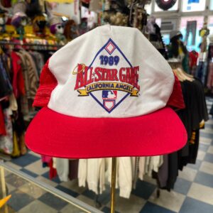 NEW ERA *AS-IS* 1989 MLB ALL STAR GAME CALIFORNIA ANGELS SNAPBACK HAT in RED, WHITE