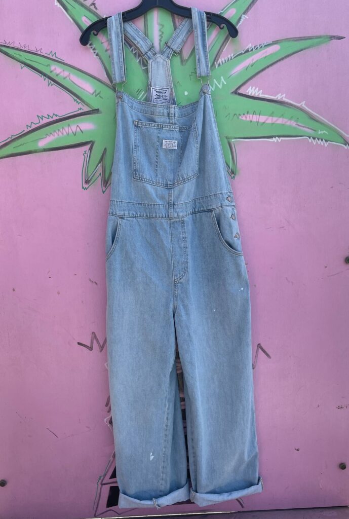 *AS-IS* LEVIS LIGHT WASH PAINT STAINED OVERALLS