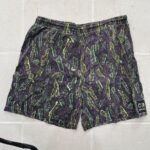 *AS-IS* 1980S-90S 100% COTTON FUNKY ABSTRACT PRINT BEACH SHORTS