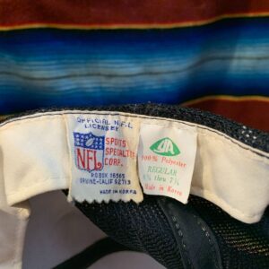 NFL *AS-IS* 1990S OAKLAND RAIDERS EMBROIDERED PATCH SNAPBACK HAT in BLACK, WHITE