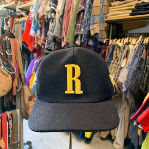 100% WOOL EMBROIDERED R LOGO RHUDE HAT, FUTURISTIC BACK LETTERING