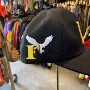 100% WOOL EMBROIDERED R LOGO RHUDE HAT, FUTURISTIC BACK LETTERING