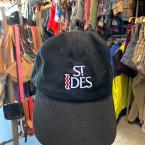 EMBROIDERED ST. IDES DAD HAT in BLACK