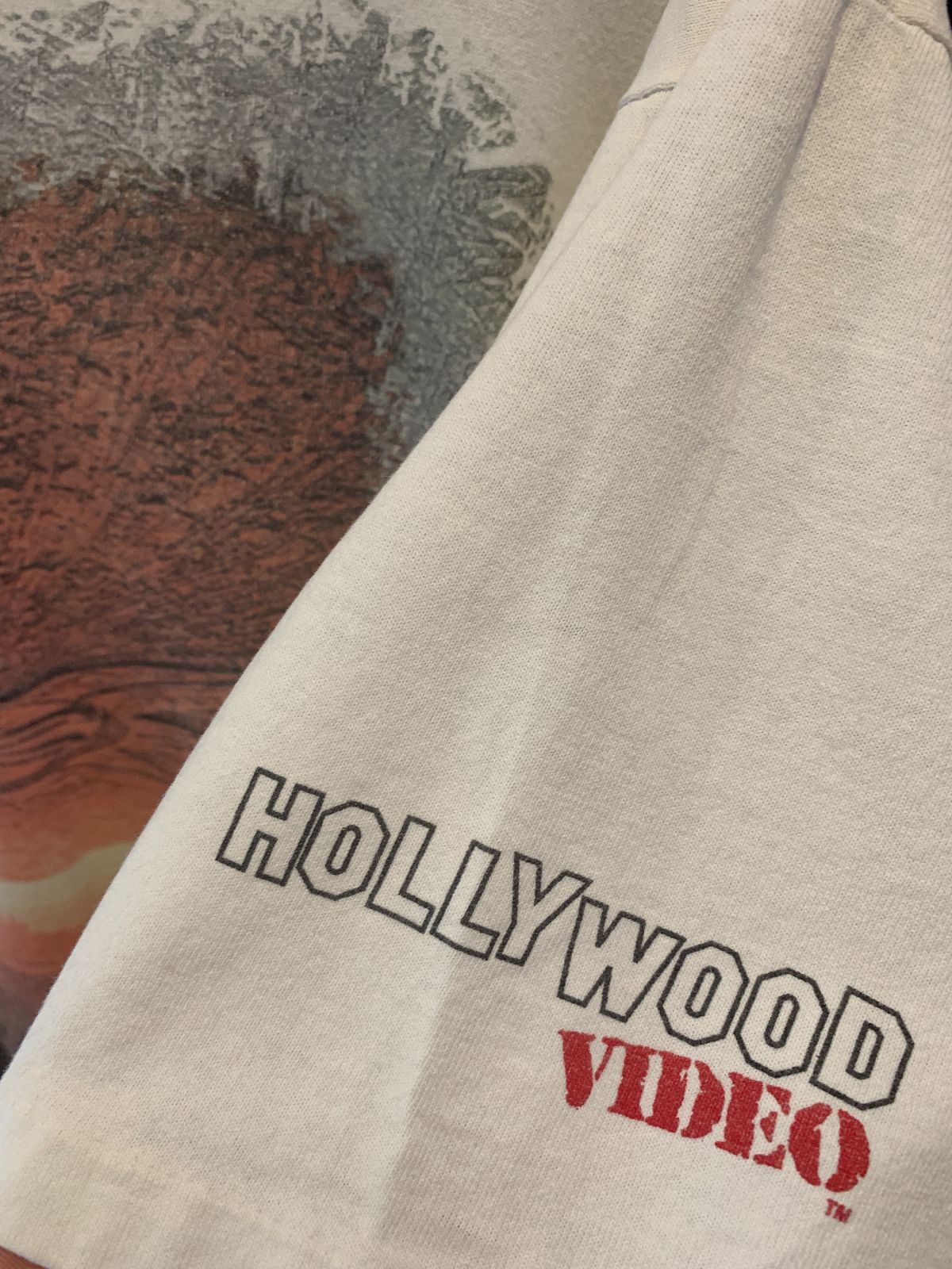 AAA *AS-IS* 1996 INDEPENDENCE DAY GRAPHIC SINGLE STITCH T-SHIRT HOLLYWOOD VIDEO PROMO in WHITE
