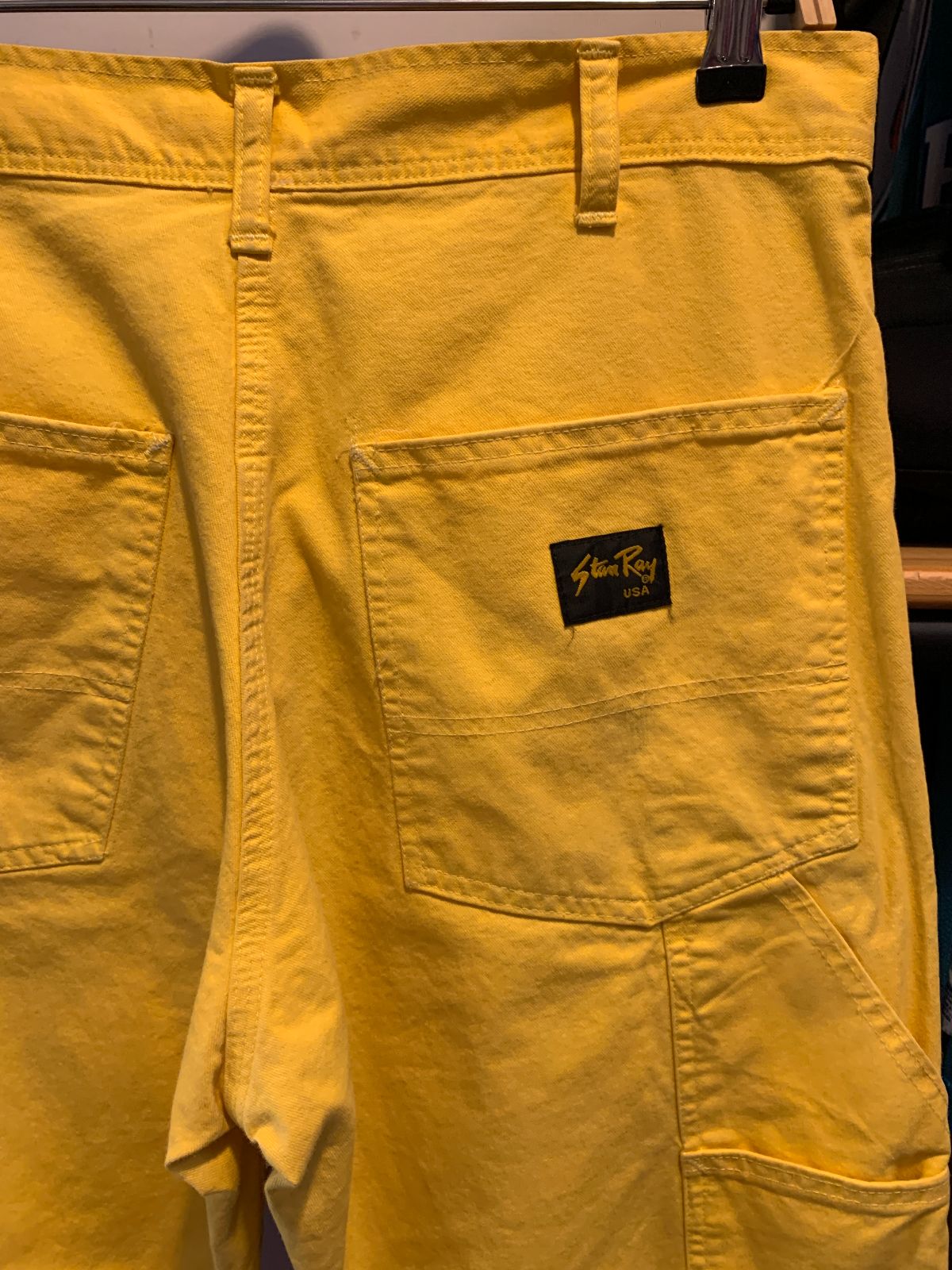STAN RAY RAD! MADE IN USA LEMON YELLOW STAN RAY CARPENTER WORKWEAR PANTS in YELLOW