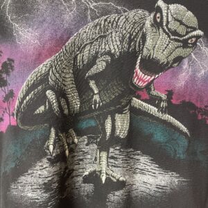 *AS-IS* THRASHED! T-REX ALLOVER PRINT T-SHIRT in BLACK