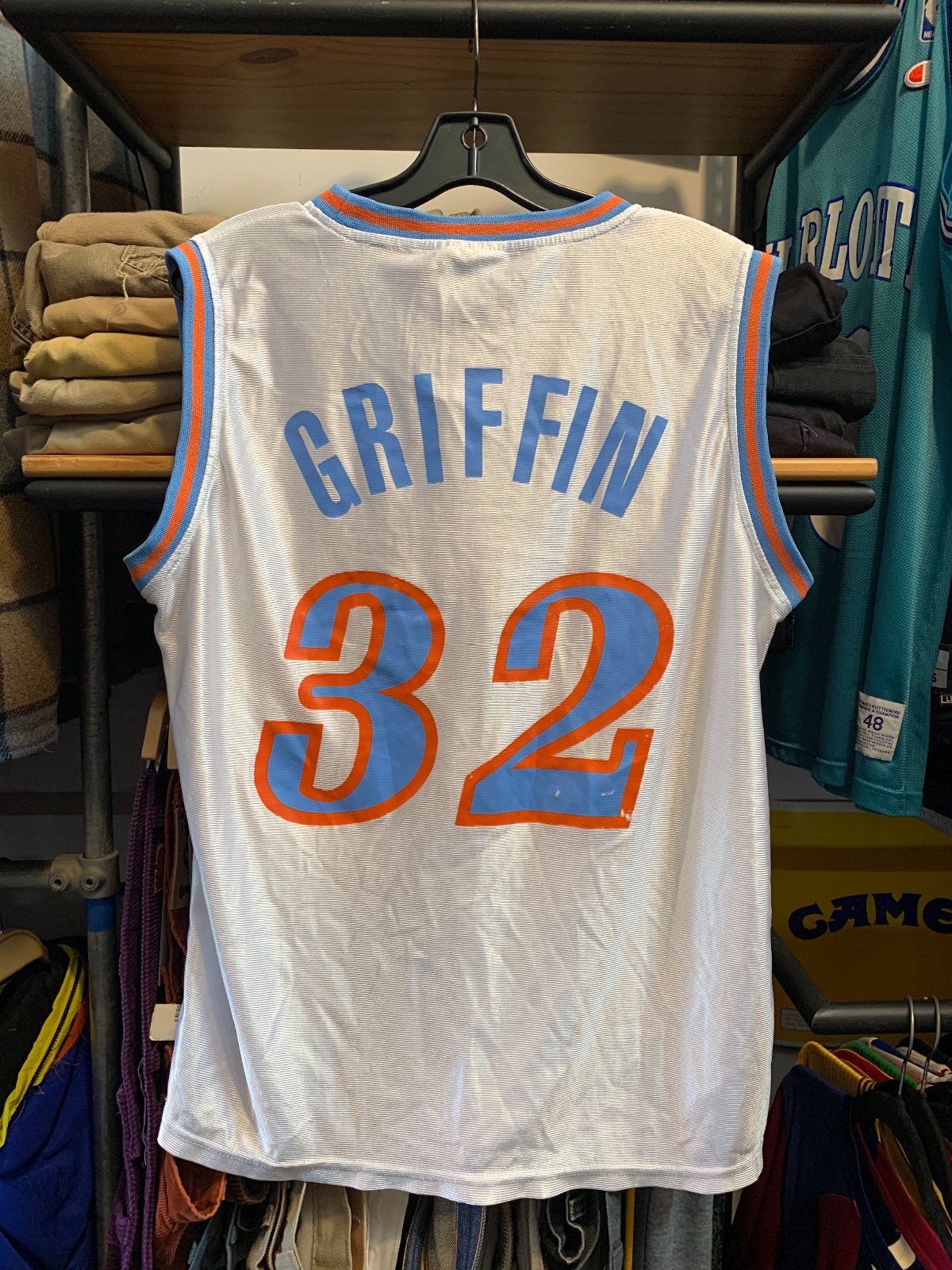 WORLD CLIPPERS NBA BASKETBALL JERSEY #32 GRIFFIN in WHITE, BLUE