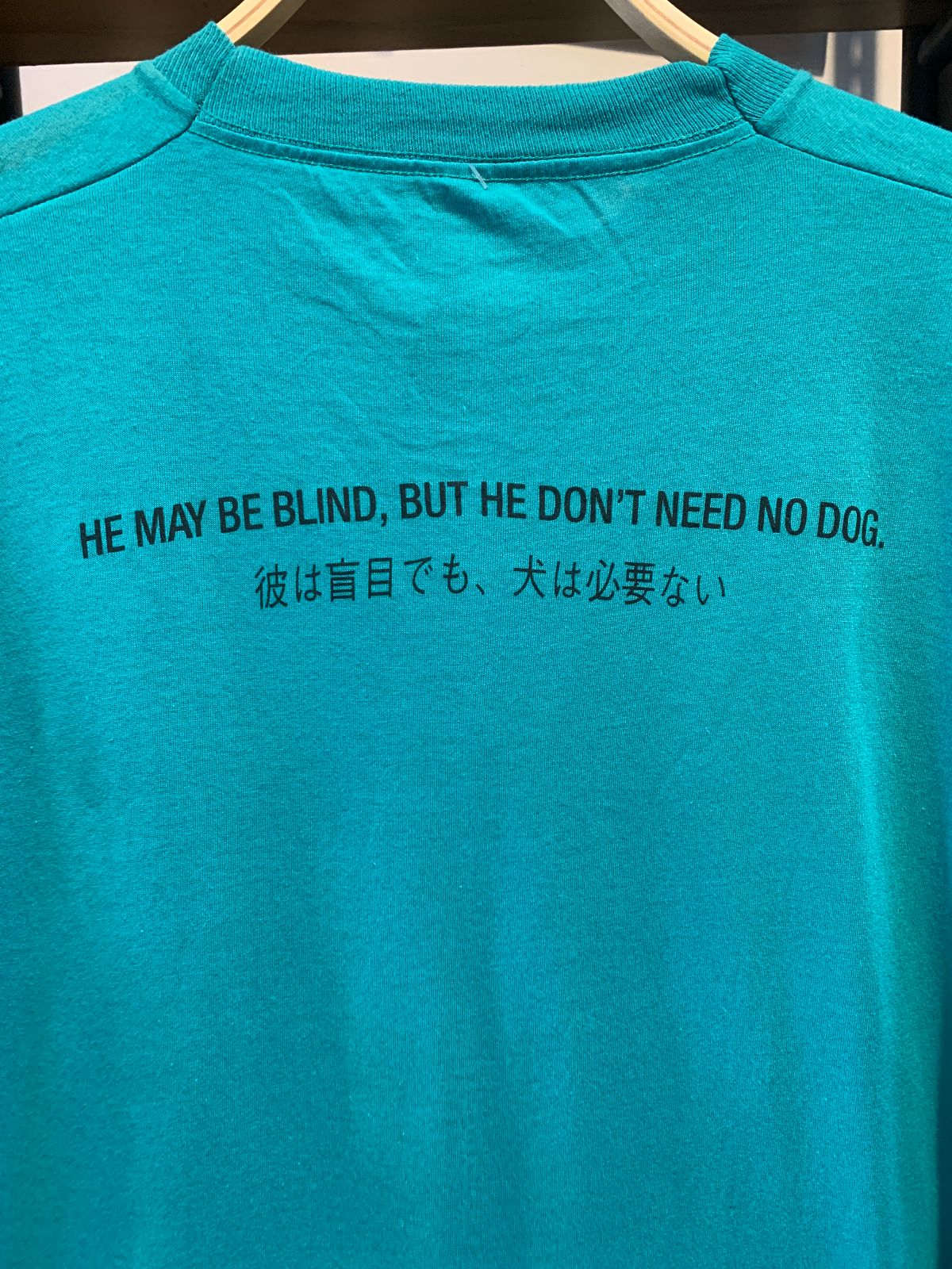 SCREEN STARS 1990 DEADSTOCK RUTGER HAUER BLIND FURY LOGO GRAPHIC SINGLE STITCH T-SHIRT in GREEN