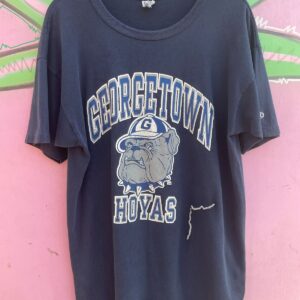 CHAMPION *AS-IS* NCAA GEORGETOWN HOYAS BULLDOG GRAPHIC T SHIRT in BLUE