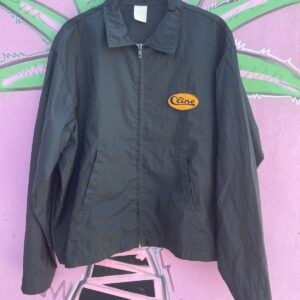 CLINE CLINE ZIP UP WINDBREAKER JACKET in BLACK
