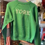 EMBROIDERED YORK CREWNECK RAGLAN SWEATSHIRT