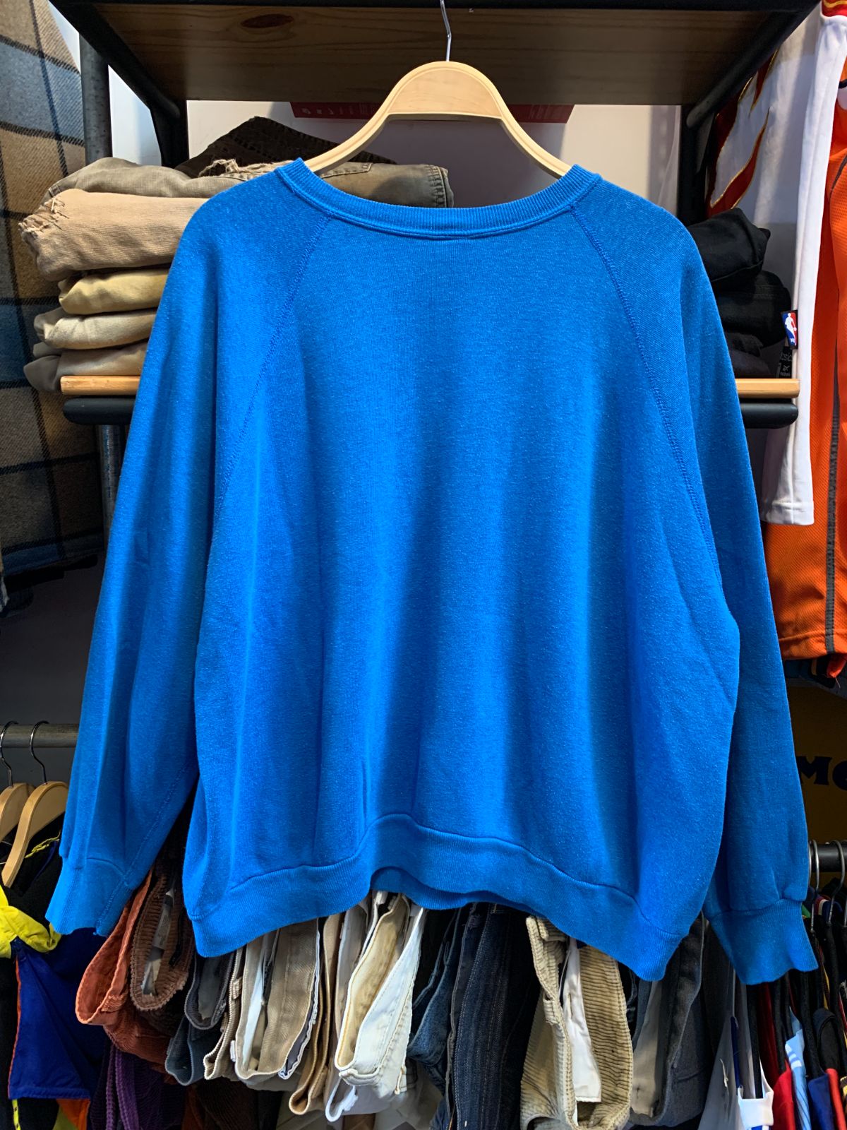 TULTEX 1986 AMERICADE MOTORCYCLE LAKE GEORGE NY PULLOVER SWEATSHIRT in BLUE