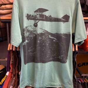 MOJAVE OF CALIFORNIA VINTAGE AIRPLANE PHOTO GRAPHIC SINGLE STITCH T-SHIRT in GREEN, BLACK