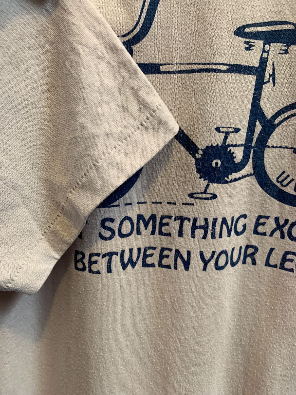 SHAMROCK PUT SOMETHING EXCITING BETWEEN YOUR LEGS SINGLE STITCH T-SHIRT BUBBAS BIKES KEY WEST FLORIDA in PINK