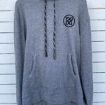 G/FORE HOODED FRENCH TERRY SWEATSHIRT W/ FLOCKED LOGO